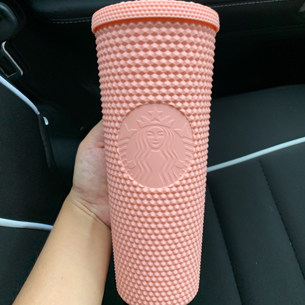 New Starbucks Matte Pink Studded Tumbler